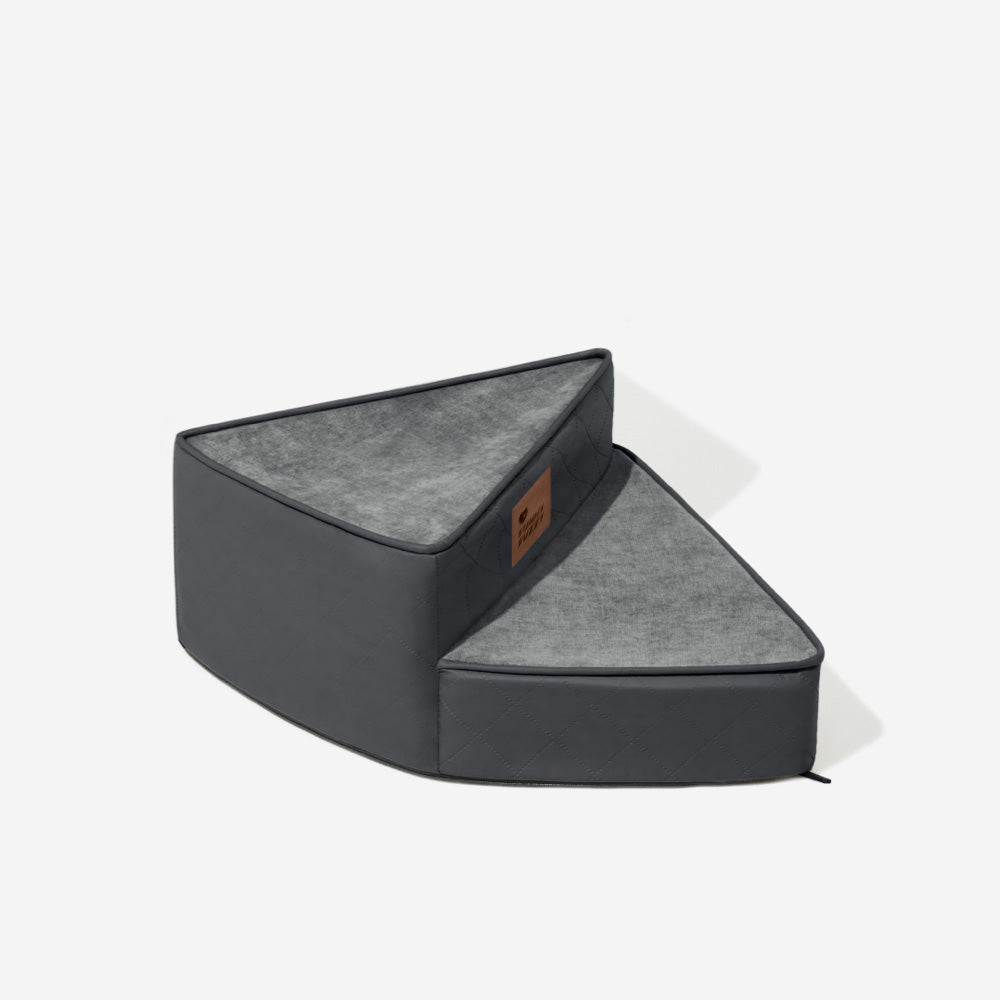 Hundetreppe Kunstleder, spiralförmig, ideal für kleine Hunde mit Arthrose.