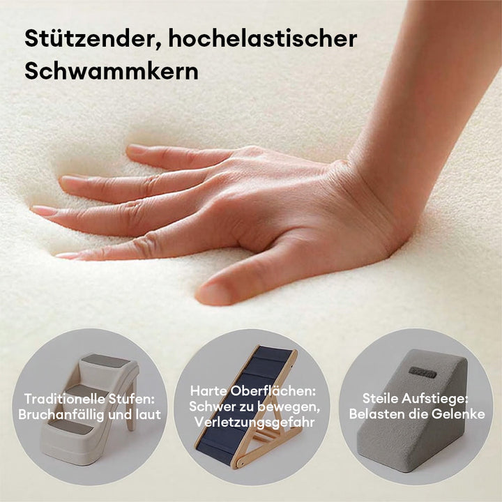 Katzentreppe spiralförmig, Kunstleder, pflegeleicht, schützt Gelenke.