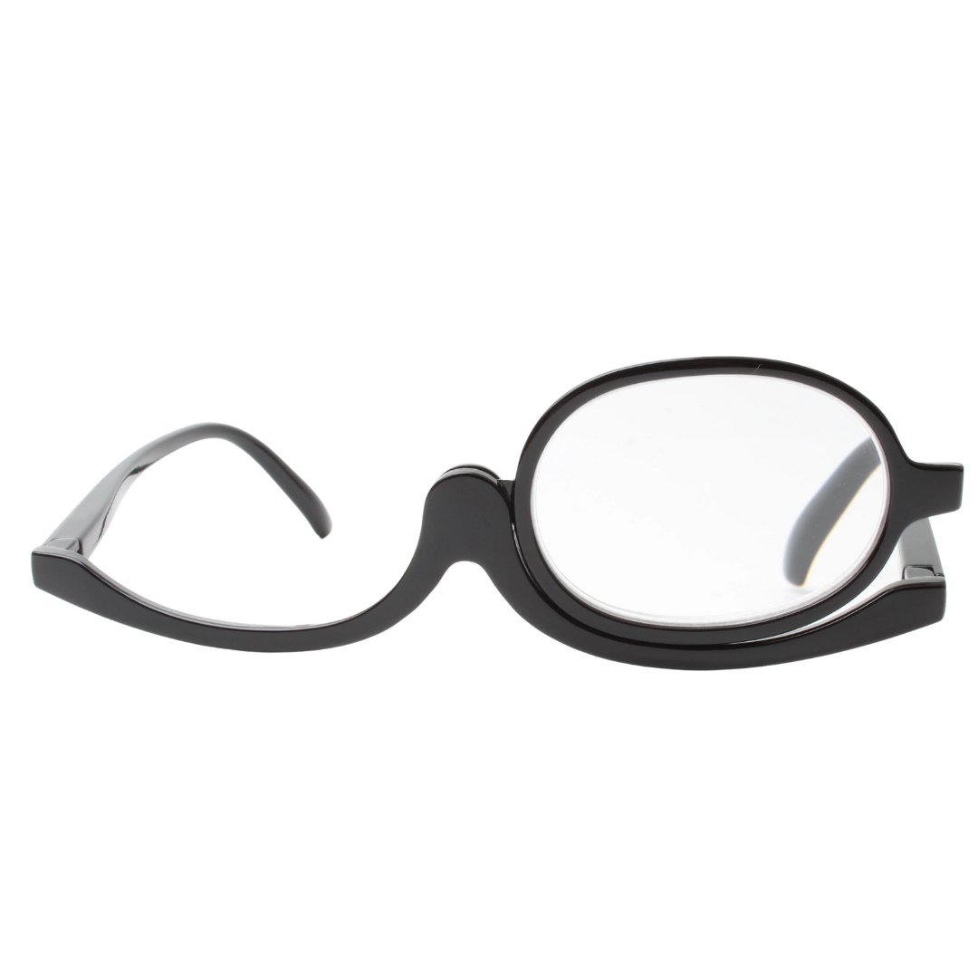 Beauty-Helfer: Makeup-Lesebrille für exaktes Schminken der Augen trotz Sehschwäche. Einfache Handhabung.