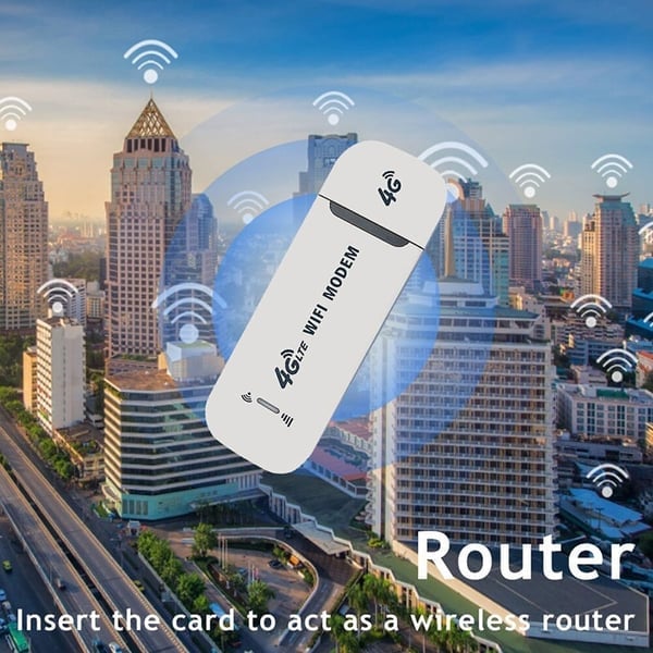 Portabler USB 4G LTE WLAN Router für flexibles Internet unterwegs, Home-Office & Businessreisen.