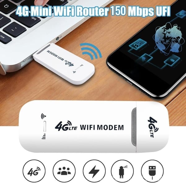 Mobiler 4G LTE Hotspot für Home-Office & Remote Work, High-Speed WLAN für bis zu 10 Geräte gleichzeitig.