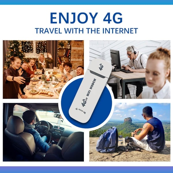 Leistungsstarker 4G LTE WLAN Router, mobiler Hotspot mit High-Speed Internet für 10 Geräte unterwegs.