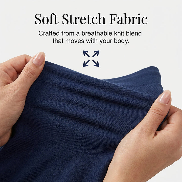 Seitenansicht der Damen Freizeithose 7/8 mit praktischen Seitentaschen, sportlich & bequem.