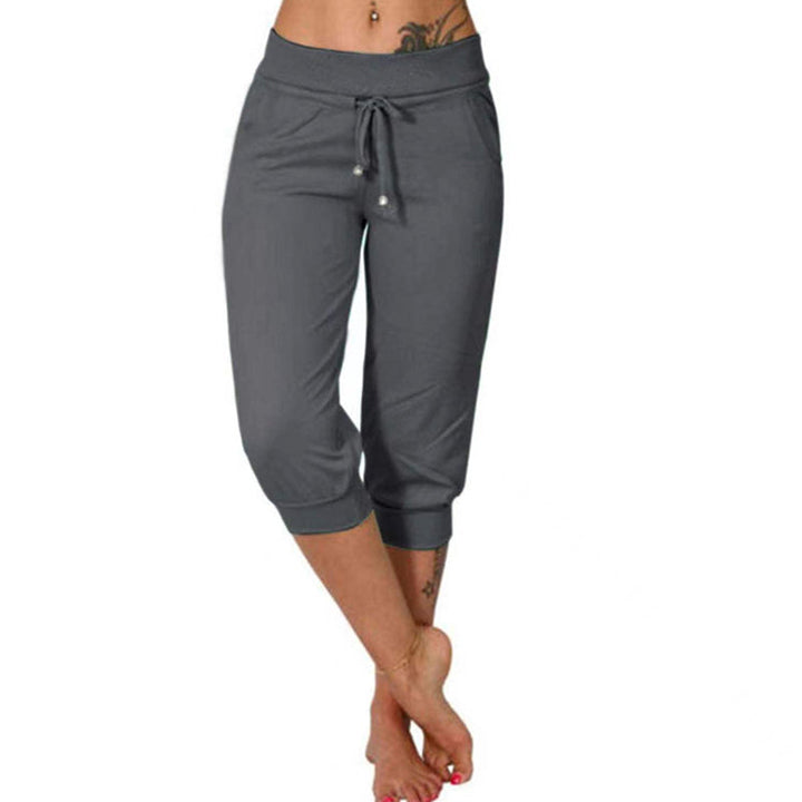 Komfortable Damen Kordelzug Hose 7/8, atmungsaktiv & chic, ideal für Freizeit & Entspannung.