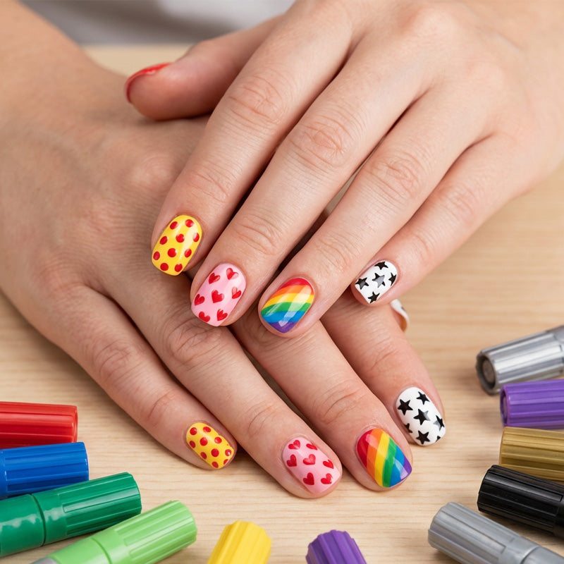 Nagelkunst-Stift-Set für Anfänger und Profis. Erzielen Sie mühelos schöne Nageldesigns.