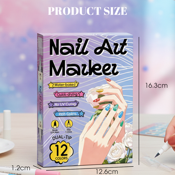 Malen Sie detaillierte Nagelkunst-Muster mit schnelltrocknenden Stiften für Ihre nächste Maniküre.