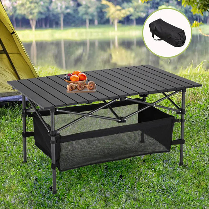 Praktischer Picknicktisch, faltbar & tragbar, ideal für Outdoor und Camping.