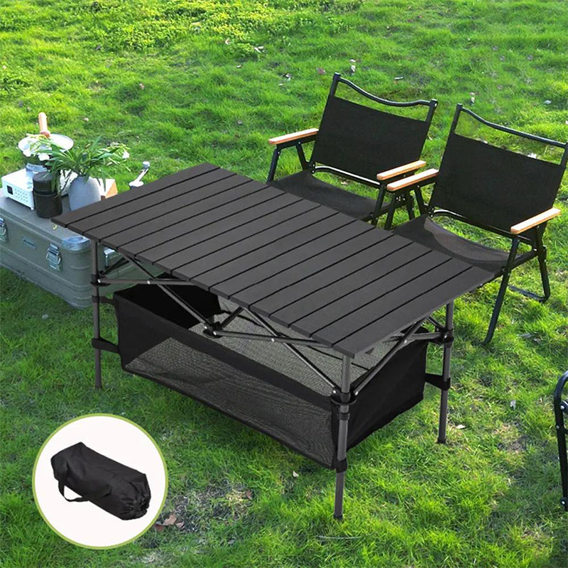 Robuster Klapptisch aus Kohlenstoffstahl, wetterfest & stabil für Camping.
