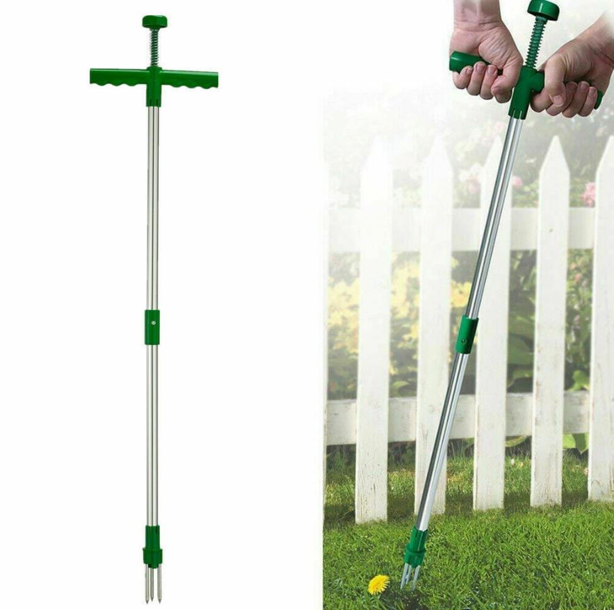 Stehender Unkrautstecher, ergonomisches Gartenwerkzeug für rückenschonende Unkrautentfernung in Ihrem Garten.