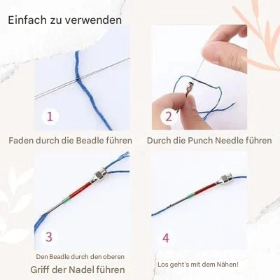 Komplettes Stickset mit Sticknadeln & Zubehör für entspannte Stickprojekte. Perfekt für Hobby & Kreativität.