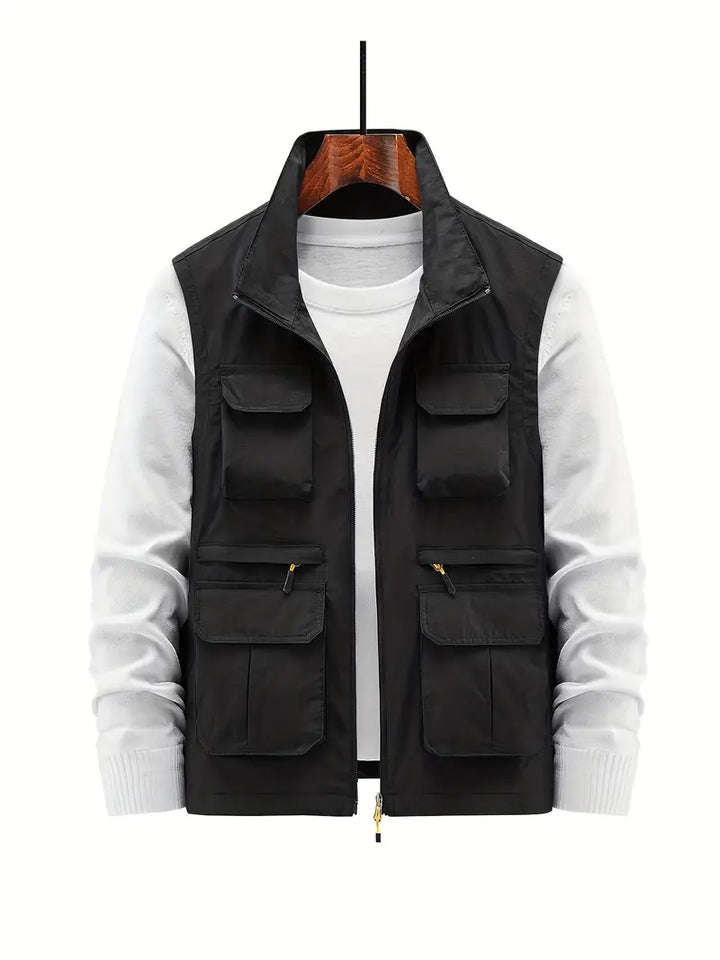 Stilvolle & funktionale Herren Outdoorweste Thorne, ideal für Abenteuer, mit praktischen Reißverschlusstaschen.