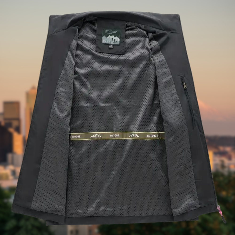 Ideale Herren Outdoor Weste "Thorne" für Frühling & Herbst, perfekt für aktive Männer.