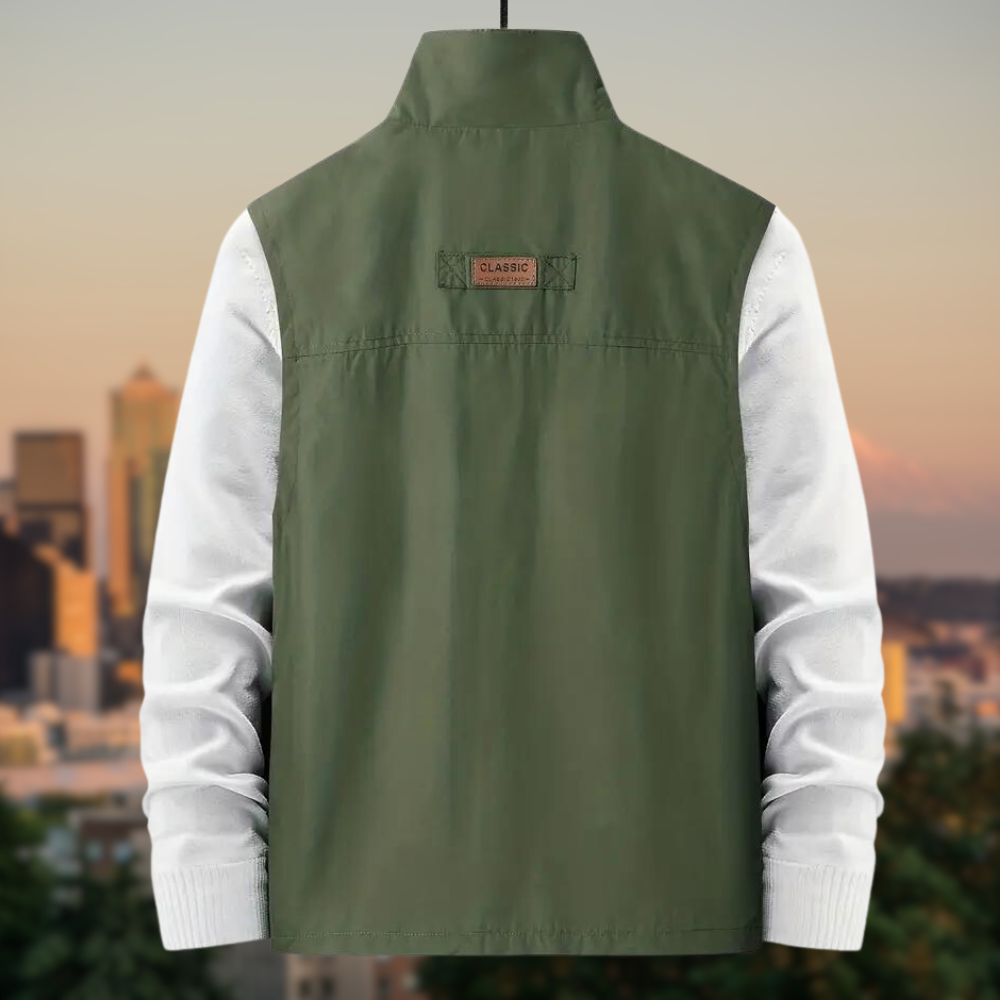 Funktionale Herren Outdoor Weste "Thorne", ideal für Wandern & täglichen Gebrauch.