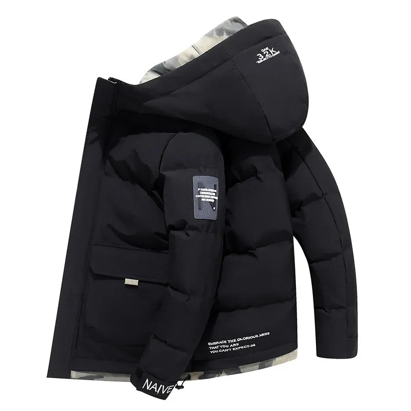 Stilvolle Herren-Winterjacke "Milo" mit Kapuze, gepolstert, ideal für Kälteschutz & Outdoor.