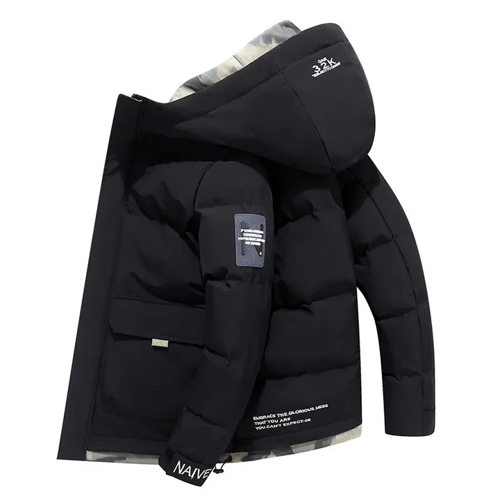 Stilvolle Herren-Winterjacke "Milo" mit Kapuze, gepolstert, ideal für Kälteschutz & Outdoor.