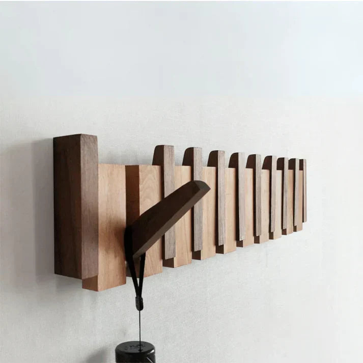 Funktionelle Garderobe mit Klavier-Tastatur, perfekt als Kleiderhaken & Schlüsselhalter im Flur.