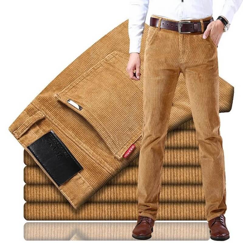 Stilvolle Ribcord Herrenhose Kenny, elegant und komfortabel, perfekt für Business & Freizeit, ganzjährig tragbar.