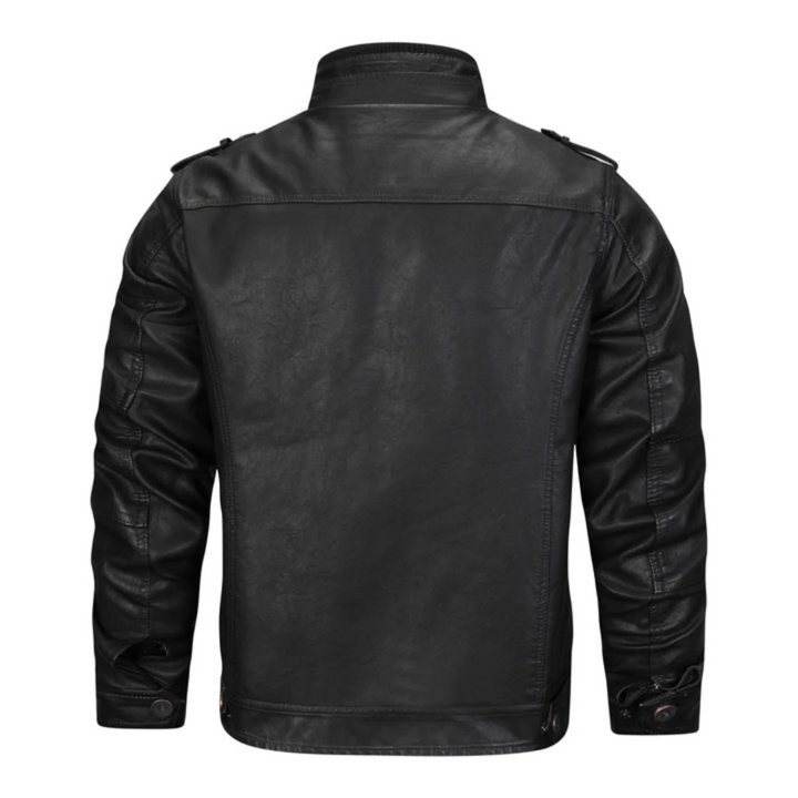 Stilvolle schwarze Herrenjacke, vielseitig als Übergangsjacke für Business Casual, Freizeit & Outdoor-Mode.