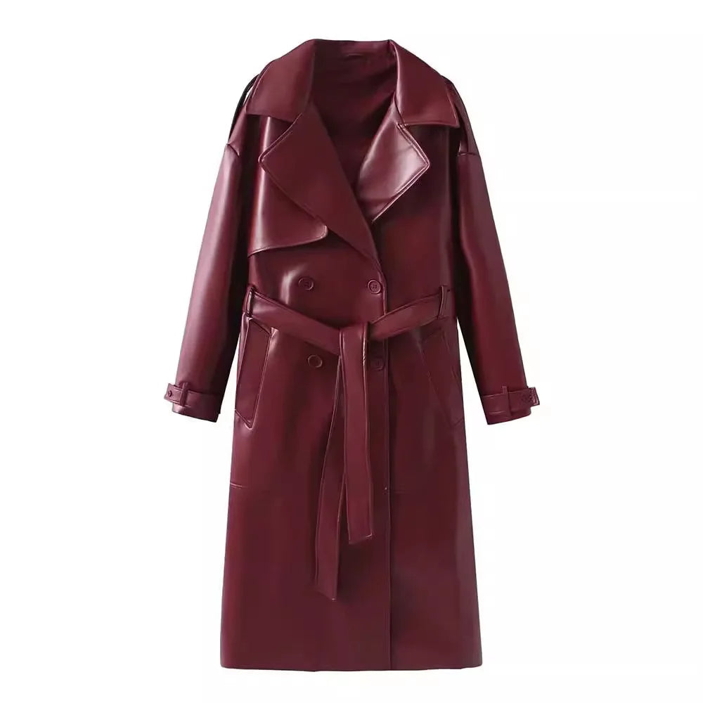 Hochwertige Viviette Damenjacke, Retro-Stil. Vegane Lederoptik, perfekt als elegante & vielseitige Oberbekleidung.