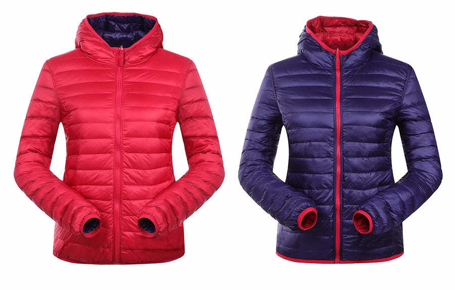 Leichte Winterjacke für Damen, wendbar, vielseitig & stilvoll.