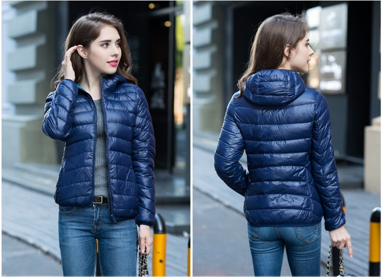 Leichte Kurzjacke Damen, wendbar, windabweisend & ideal für den Winter.
