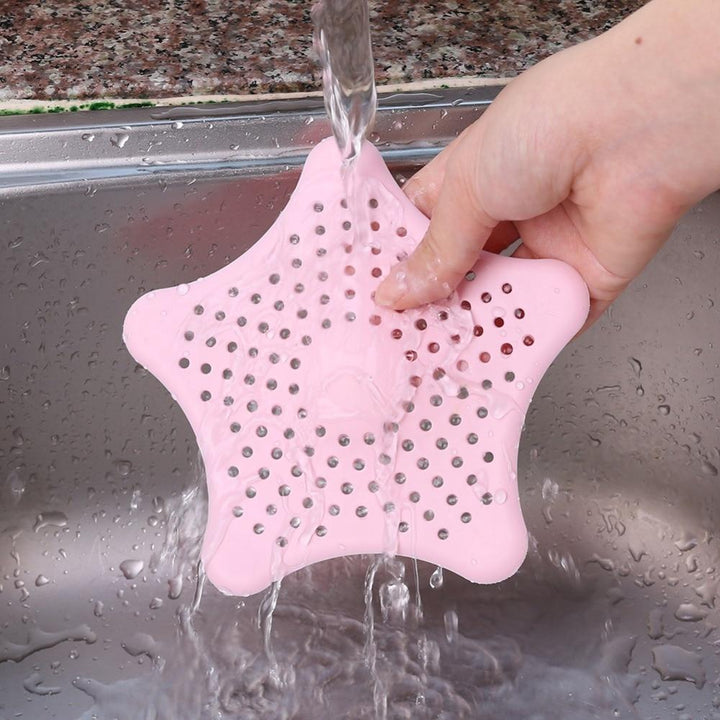 Praktischer Abflusssieb in leuchtenden Farben, PVC-Filter schützt Dusch- und Spülbeckenabfluss.