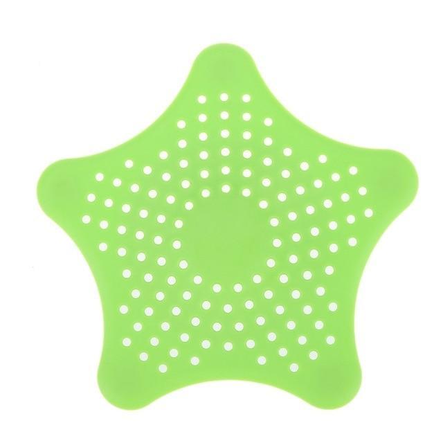 Effektiver Haarfänger als Badsieb, PVC-Filter in stilvollem Design beugt Abfluss-Verstopfung vor.