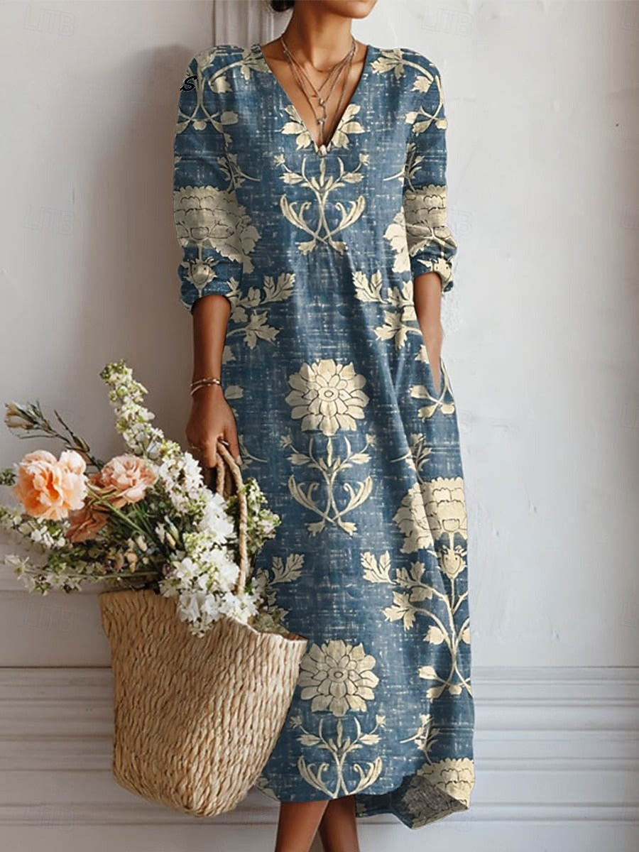 Stilvolles, bequemes Damen Alltagskleid, kurz, mit Taschen. Perfekt als Sommerkleid für jeden Anlass.