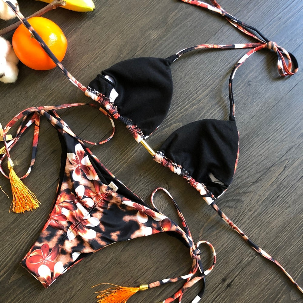 Komfortables Damen Push-up Bikini-Set, perfekt für Strand & Pool im Sommerurlaub.