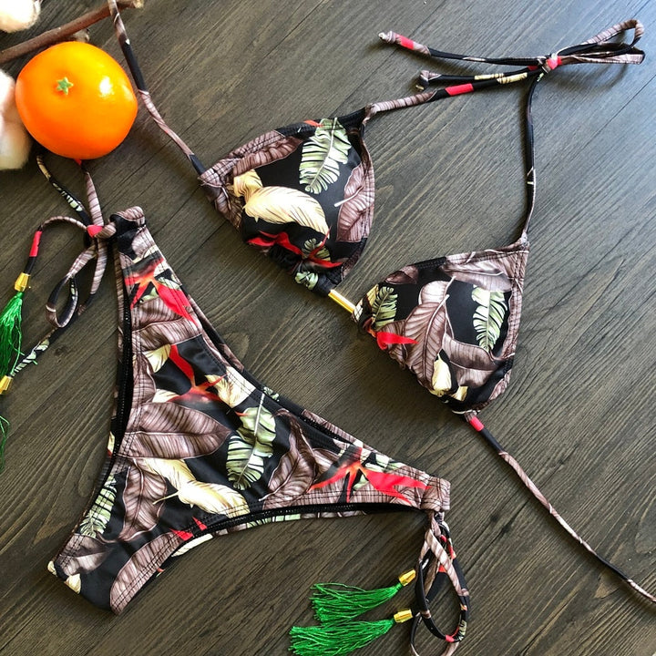 Elegantes Push-up Bikini für Damen, schmeichelnder Zweiteiler für eine schöne Figur.