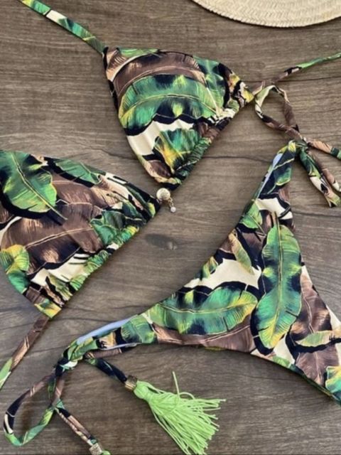 Stilvolles Damen Push-up Bikini-Set, eleganter Schwimmanzug für den Sommerurlaub.