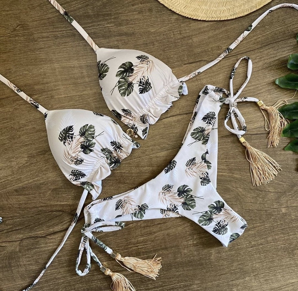 Attraktiver Damen Push-up Bikini, sexy Bademode für eine feminine Ausstrahlung.