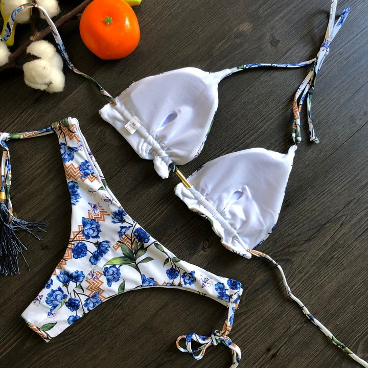 Bequemes Push-up Bikini-Set für Damen, komfortabler Zweiteiler für den Sommer.