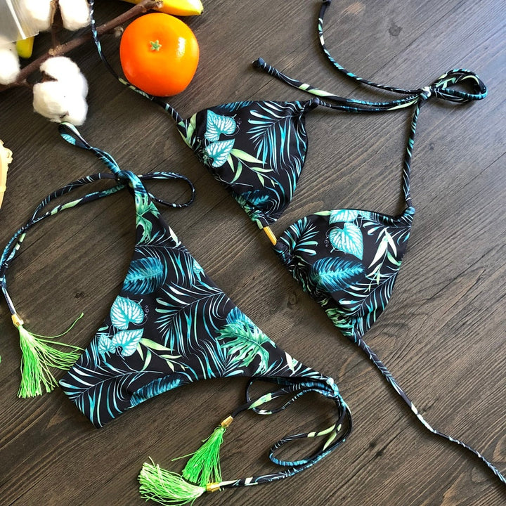 Moderner Damen Push-up Bikini, vielseitiger Schwimmanzug für den aktiven Sommer.