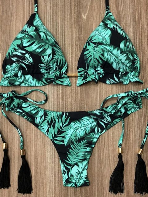 Attraktiver Damen Push-up Bikini, stilvolle Bademode für selbstbewusste Frauen.