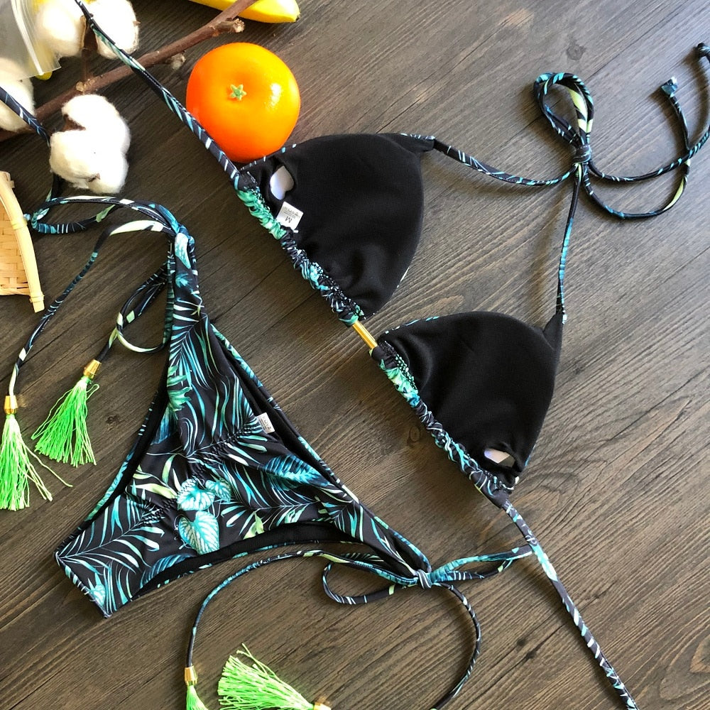 Stilvolles Damen Push-up Bikini-Set, eleganter Schwimmanzug für einen schicken Look.