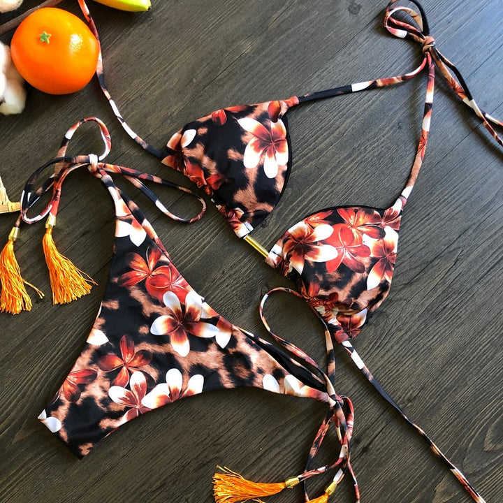 Sexy Push-up Bikini für Damen, modische Bademode, die Blicke auf sich zieht.