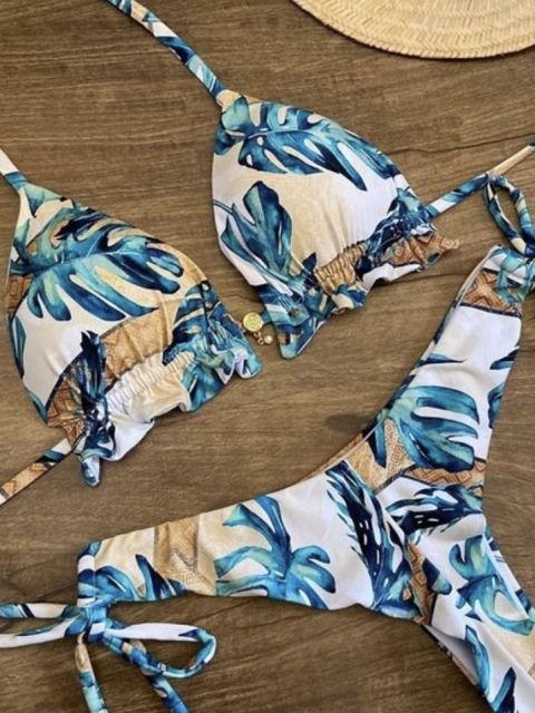 Bequemes Push-up Bikini-Set für Damen, komfortable Strandmode für langanhaltenden Tragekomfort.
