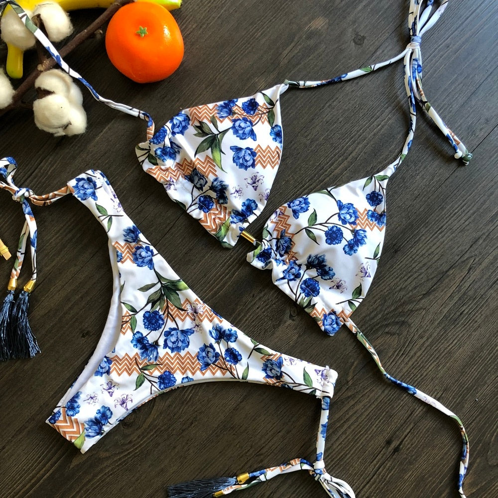 Sexy Damen Push-up Bikini, eleganter Zweiteiler für einen glamourösen Auftritt.