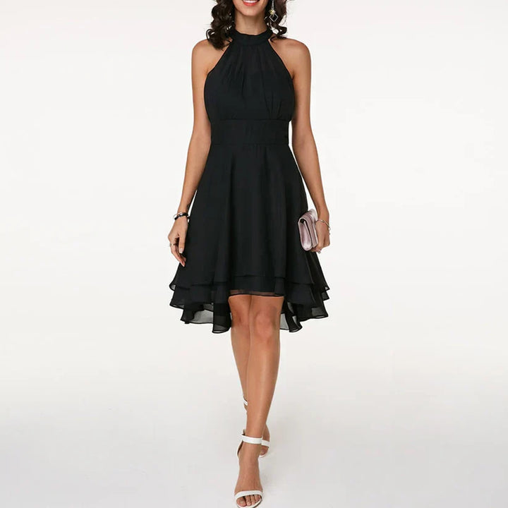 Stilvolles Damen Rüschenkleid für Eleganz und Komfort. Perfekt als Freizeit- oder Partykleid für Frühling/Herbst.
