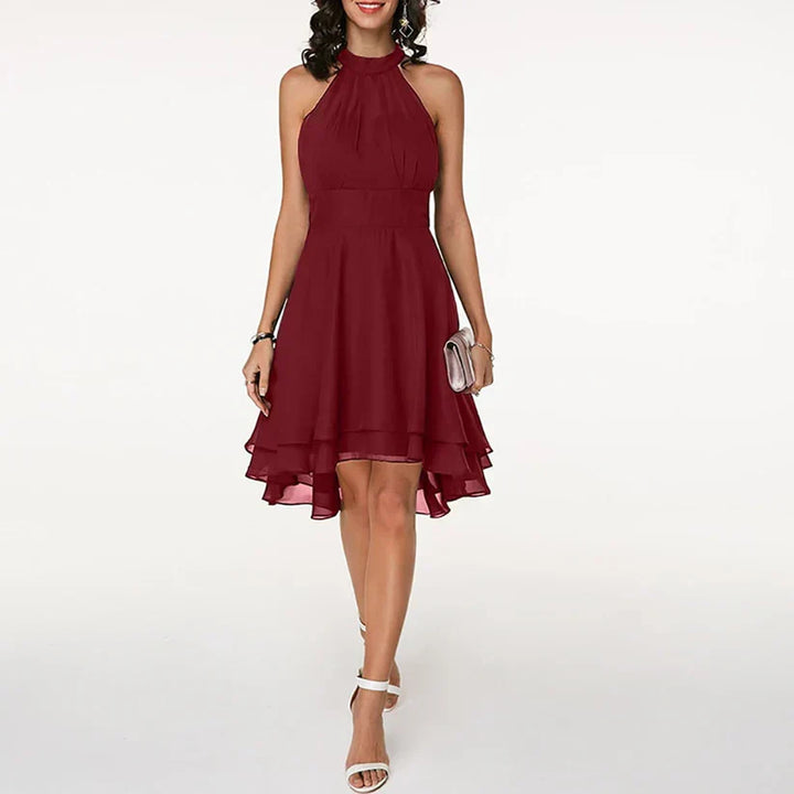 Modisches Midi Rüschenkleid für Damen. Ein elegantes und bequemes Kleid, ideal für Frühling und Herbst.