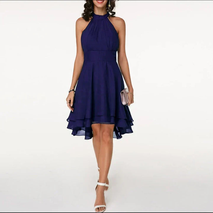 Edles Damen Rüschenkleid, elegant und bequem. Vielseitiges Sommer- oder Herbstkleid für stilvolle Frauen.