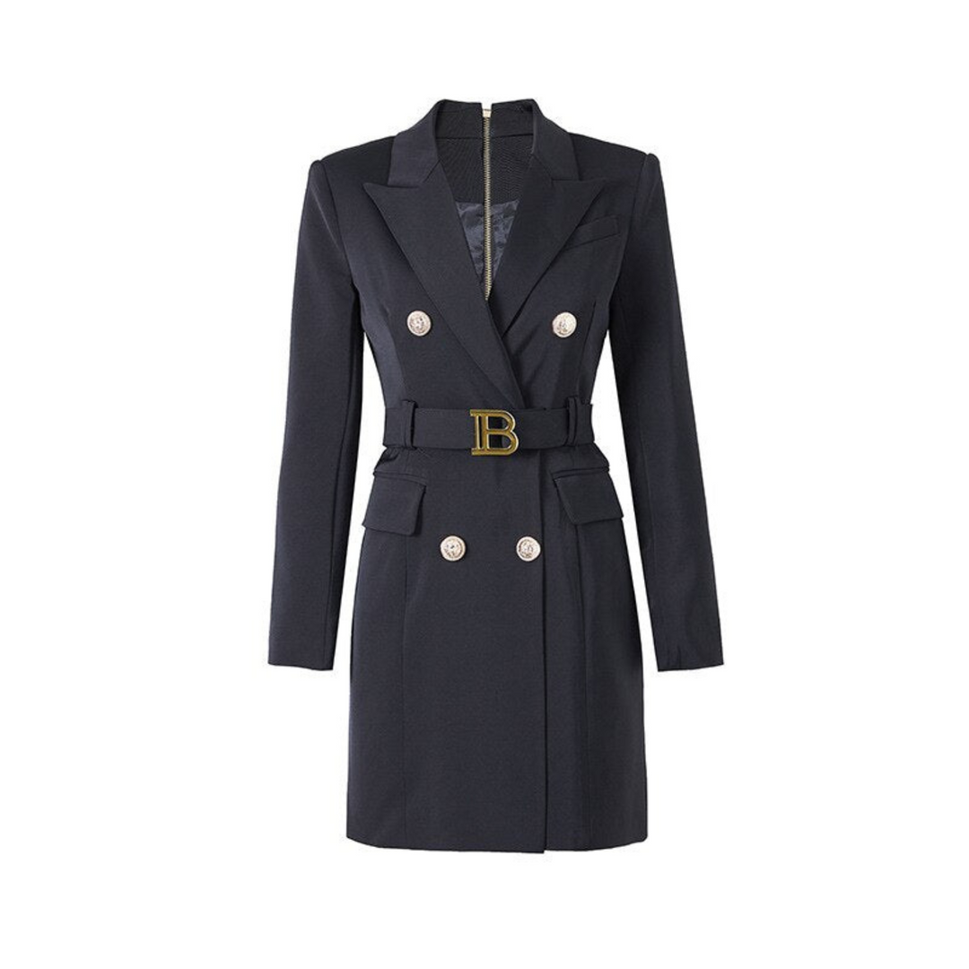 Stilvolles einfarbiges Damen Blazer-Kleid 'Celeste', elegant für Business & formelle Anlässe.