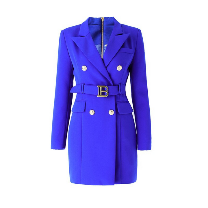 Elegantes Businesskleid 'Celeste' im Blazer-Stil mit Reverskragen für einen professionellen Look.