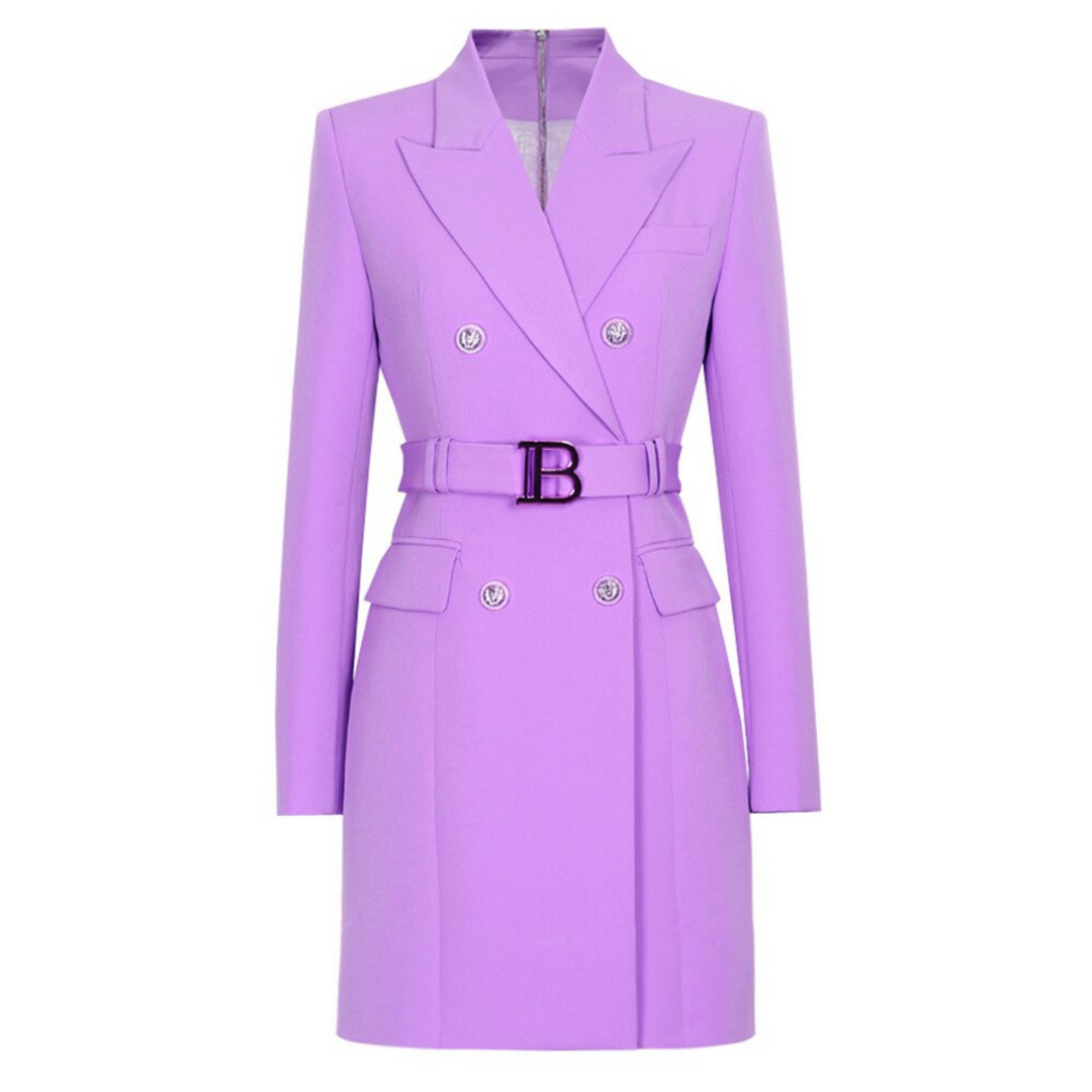 Schlichtes unifarbenes Damen Blazer-Kleid 'Celeste', das Eleganz & Stil für Frauen vereint.