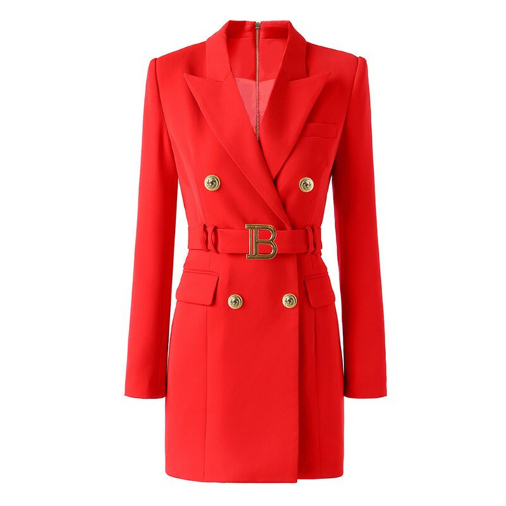 Figurbetontes Damen Blazer-Kleid 'Celeste', ein stilvolles Business-Outfit für modebewusste Frauen.