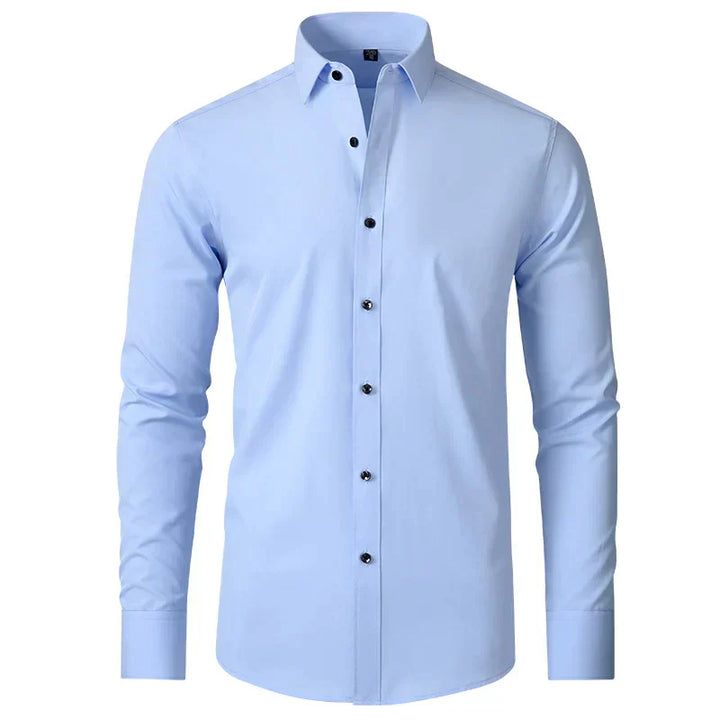 Elegantes Herren Businesshemd, knitterfrei & komfortabel. Perfekt für stilvolle Frühlingstage oder Büro.