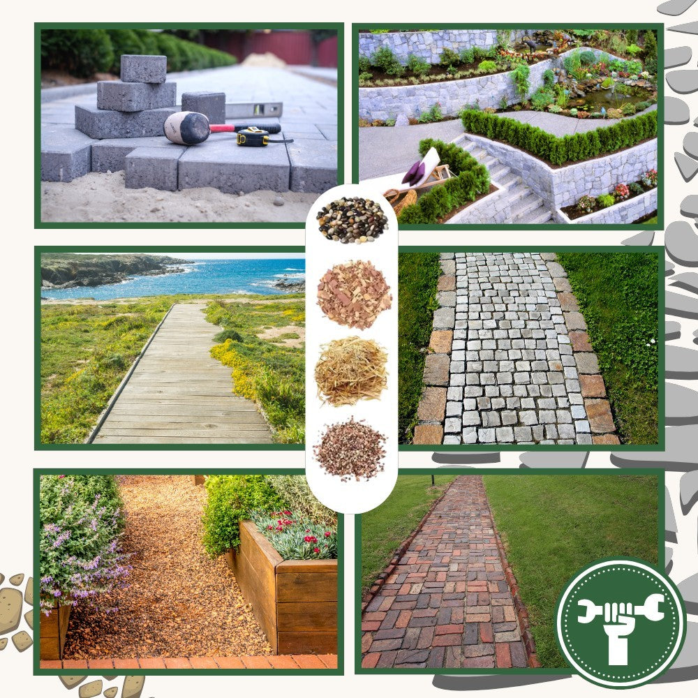 Hochwirksamer Landschaftskleber als Konzentrat. Sichere Fixierung für Mulch, Sand und Kies im Garten.
