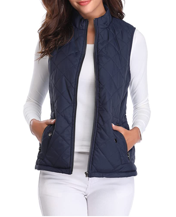 Modische Lara Damenweste als bequeme Übergangsjacke; perfekt für Casual-Looks im Frühling.