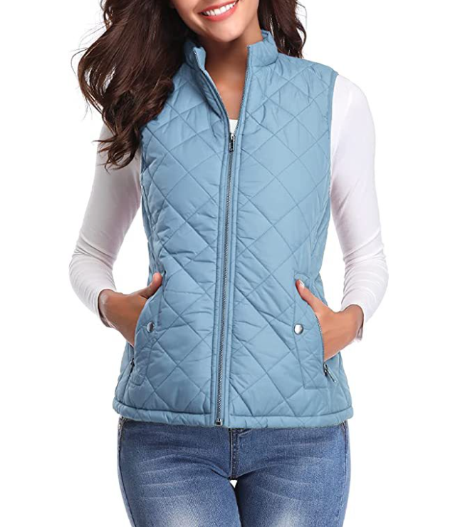 Vielseitige Damenweste Lara, ideal als stylische Übergangsjacke für Frühling und Herbst Garderobe.
